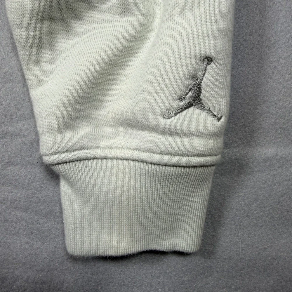 Air Jordan Wordmark Fleece Hoodie Light Silver FJ1966-034 Mens Medium